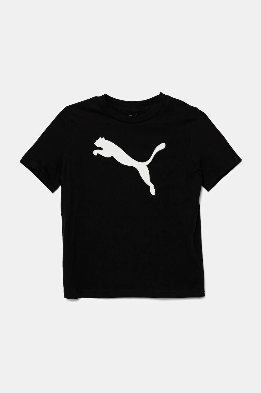 Detské bavlnené tričko Puma ESS Cat Logo Tee čierna farba, s potlačou, 684907