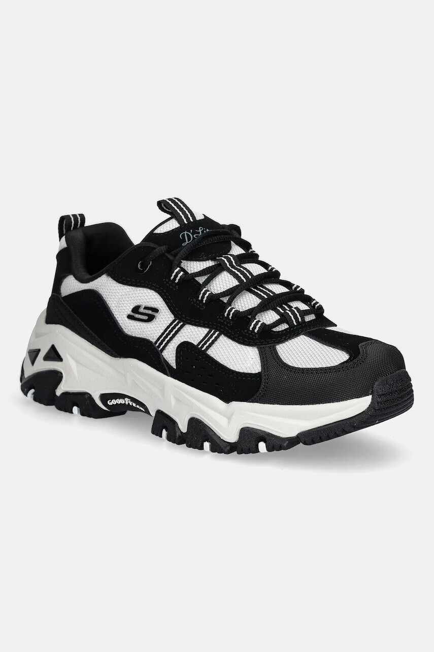 Topánky Skechers D'Lites Hiker dámske, čierna farba, 180128