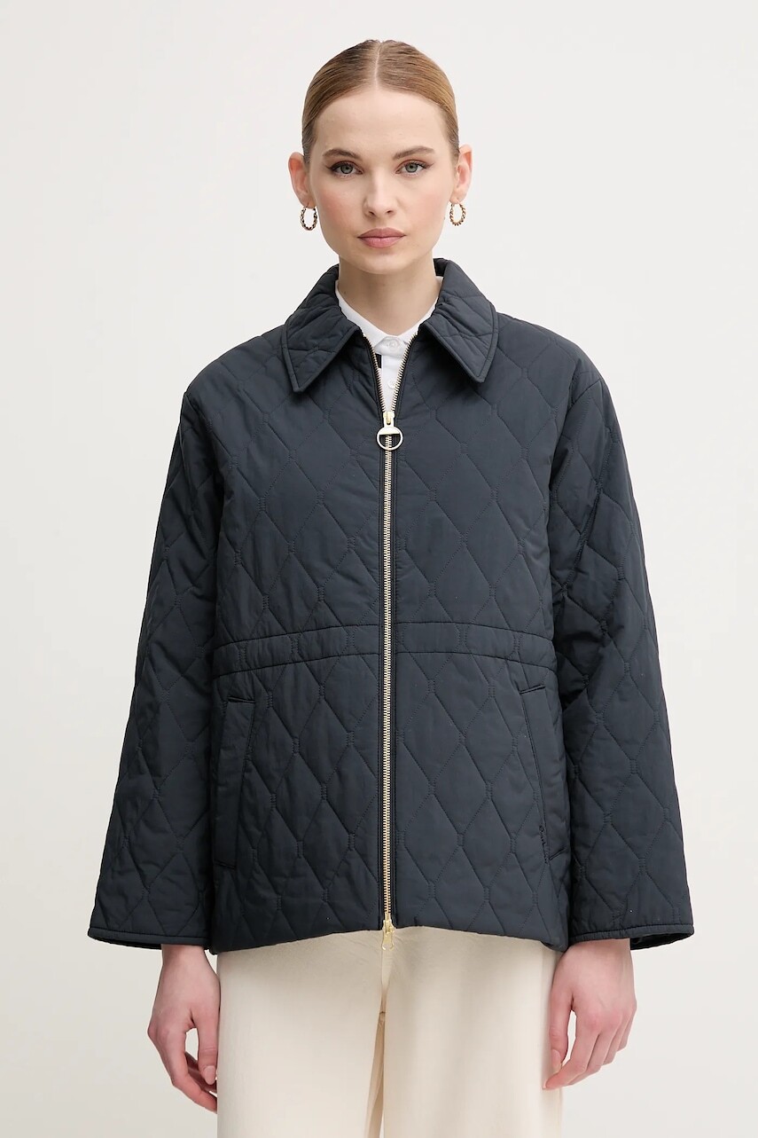 Bunda Barbour Clarissa tmavomodrá farba, prechodná, oversize, LQU1816NY91