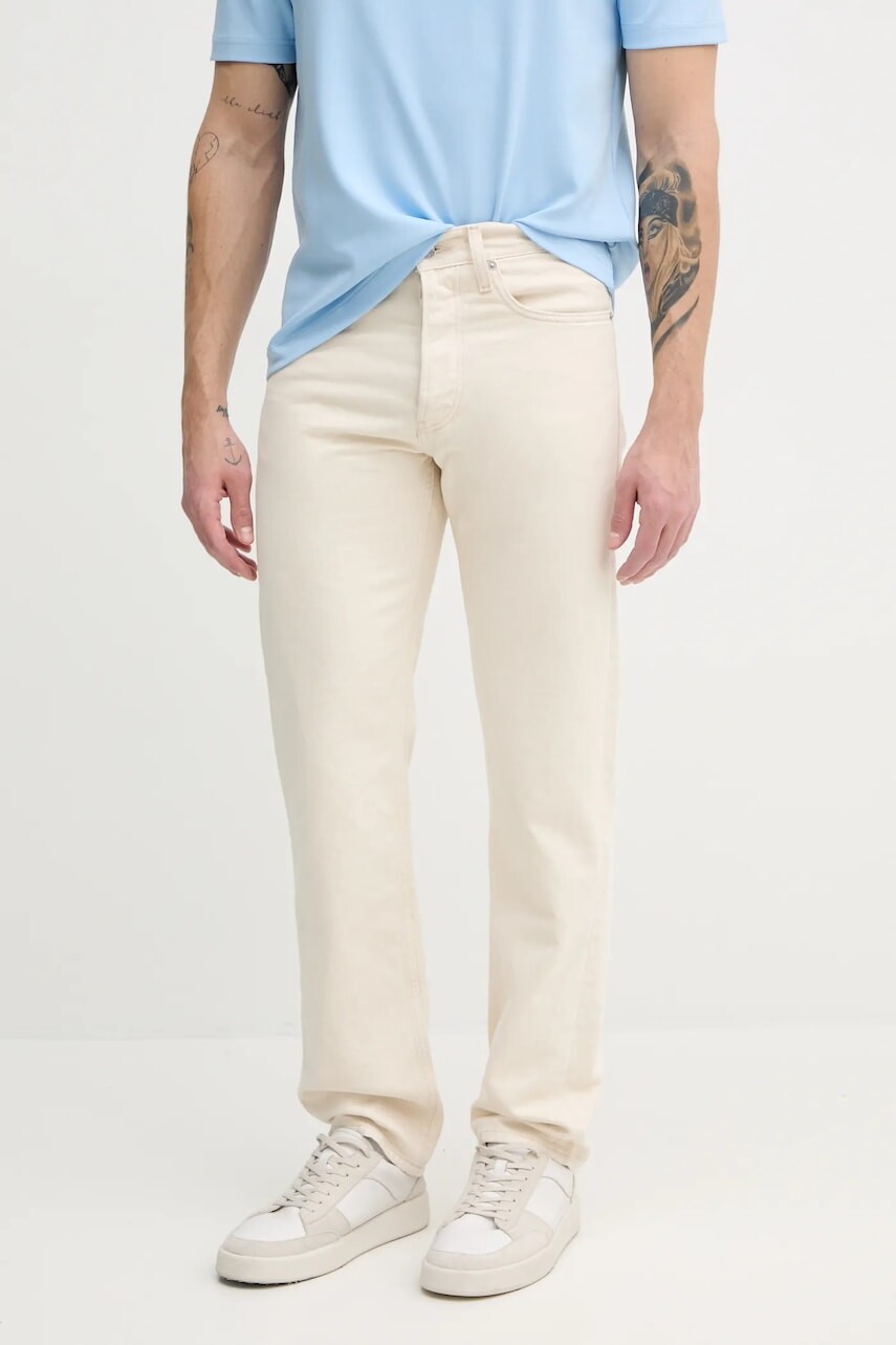 Džínsy s prímesou ľanu Calvin Klein Jeans pánske, J30J327539