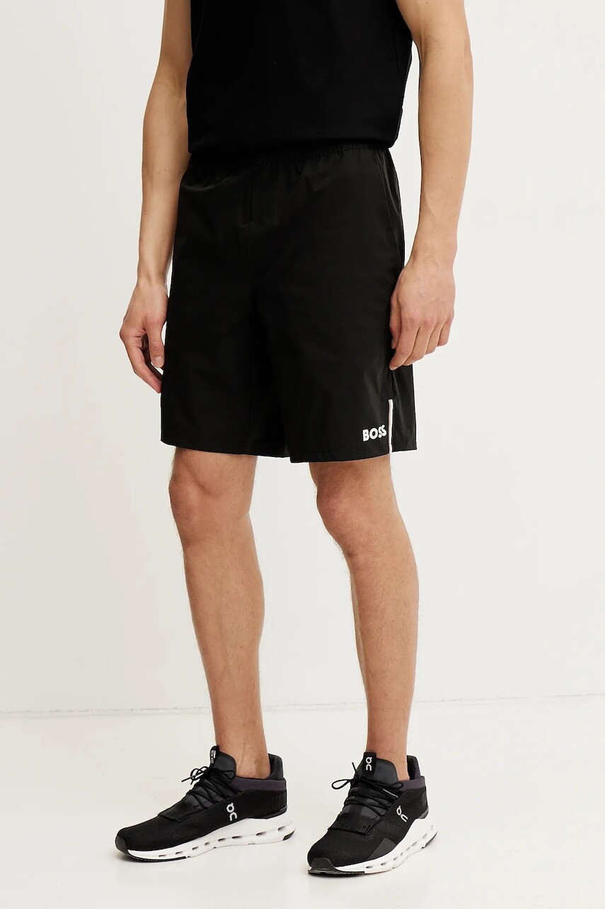 Šortky BOSS Green pánske, čierna farba, 50534216