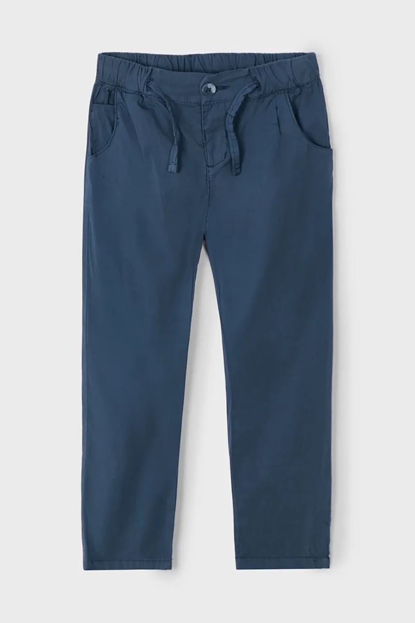 Detské nohavice Mayoral relaxed fit tmavomodrá farba, jednofarebné, 3566
