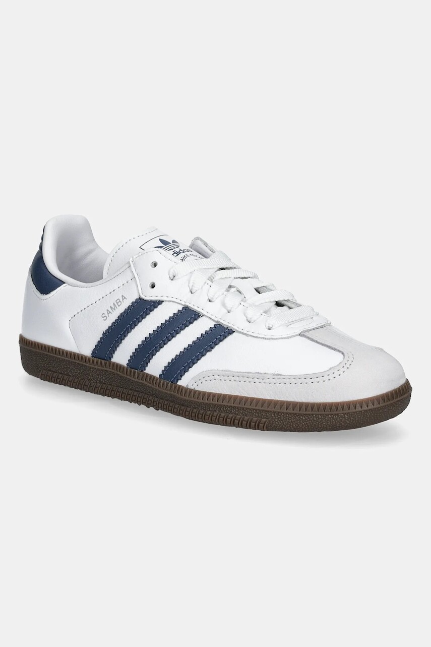Kožené tenisky adidas Originals Samba Og W dámske, biela farba, JH5688