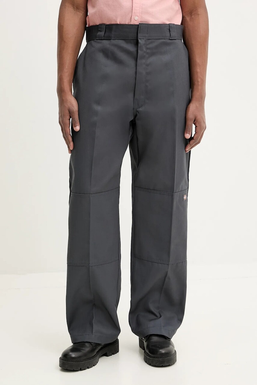 Nohavice Dickies pánske, šedá farba, rovné, DK0A4XK3CH01