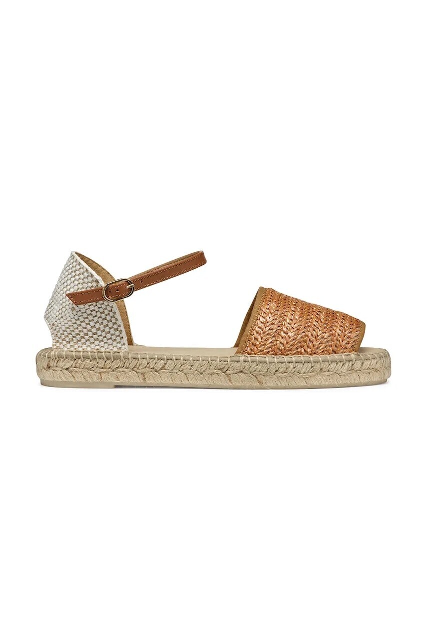 Espadrilky Geox D LAMPEDUSA hnedá farba, D55V0B 02MLM C5FH6