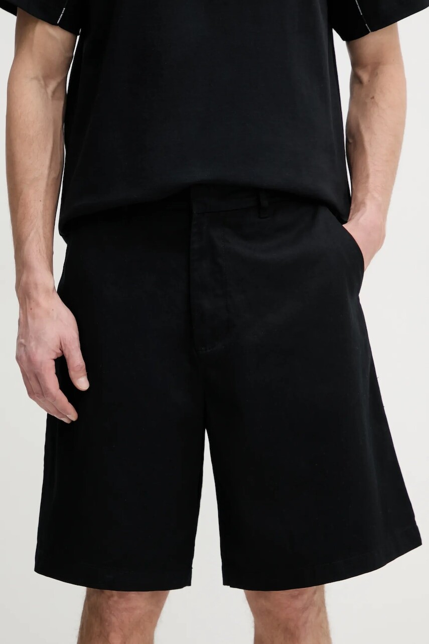 Bavlnené šortky Armani Exchange pánske, čierna farba, XM001277 AF13171