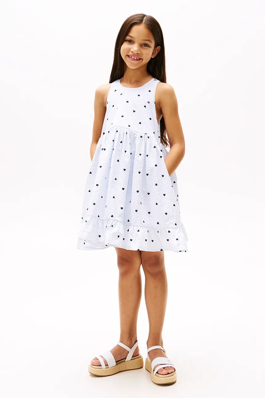 Dievčenské šaty Tommy Hilfiger mini, áčkový strih, KG0KG08570