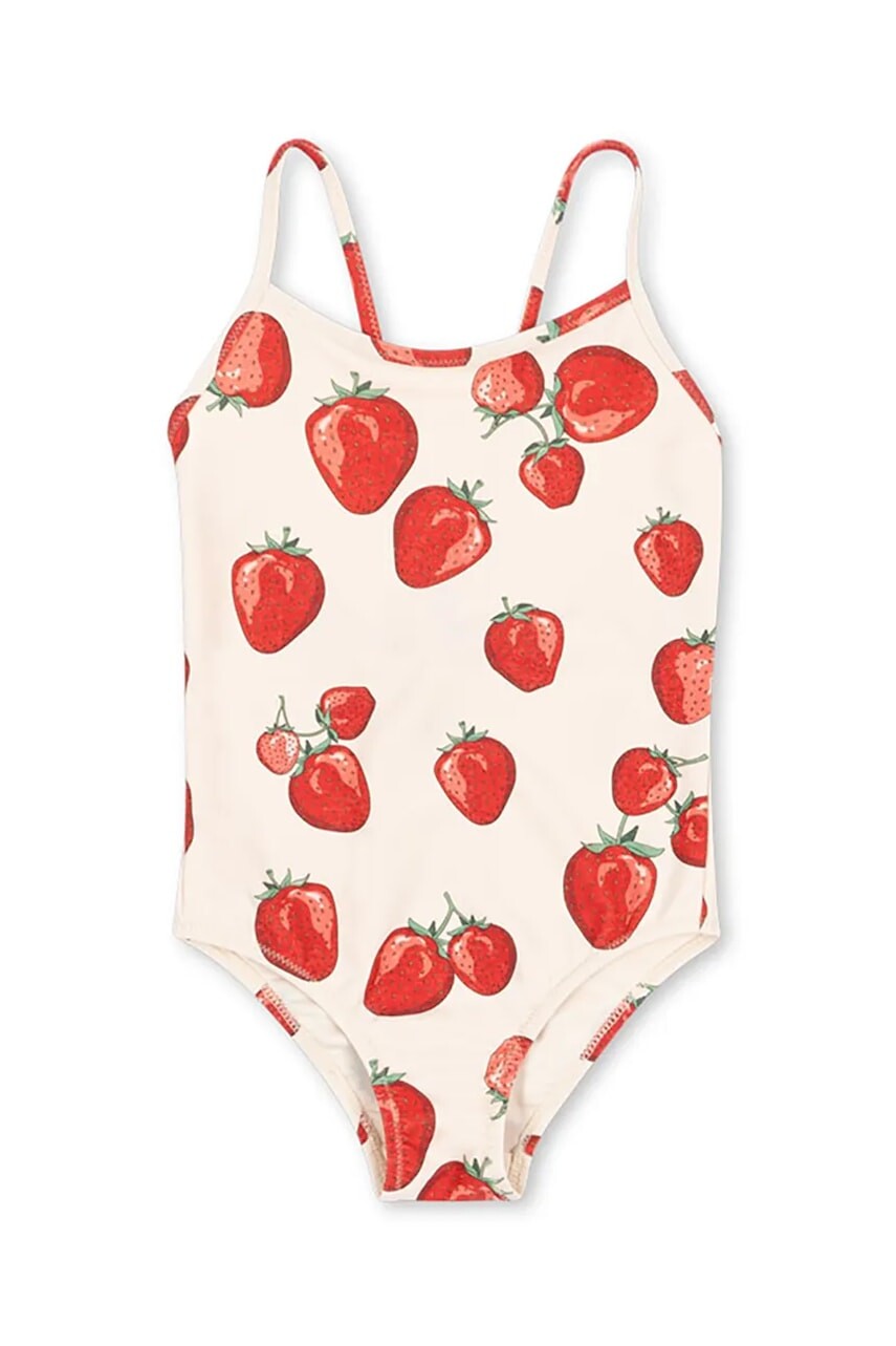 Jednodielne detské plavky Konges Sløjd FRAGO SWIMSUIT GRS béžová farba, KS102230