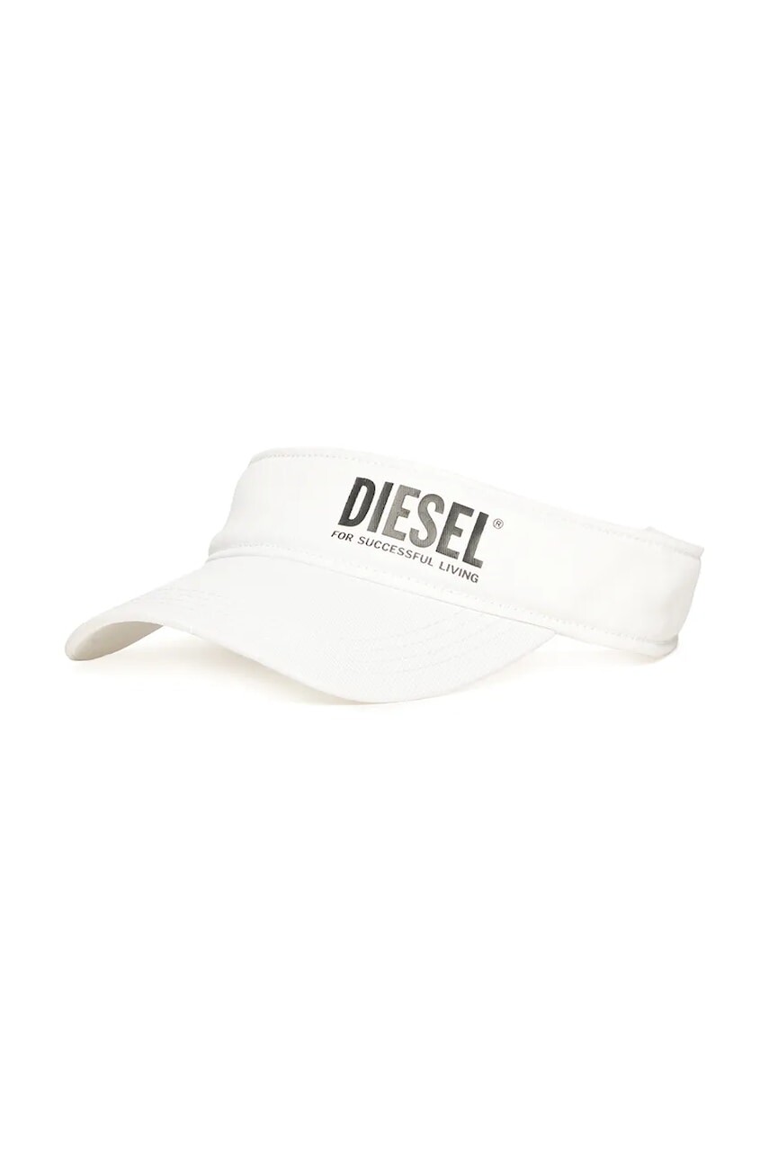 Detský bavlnený šilt Diesel FDELS HAT biela farba, s potlačou, J02126