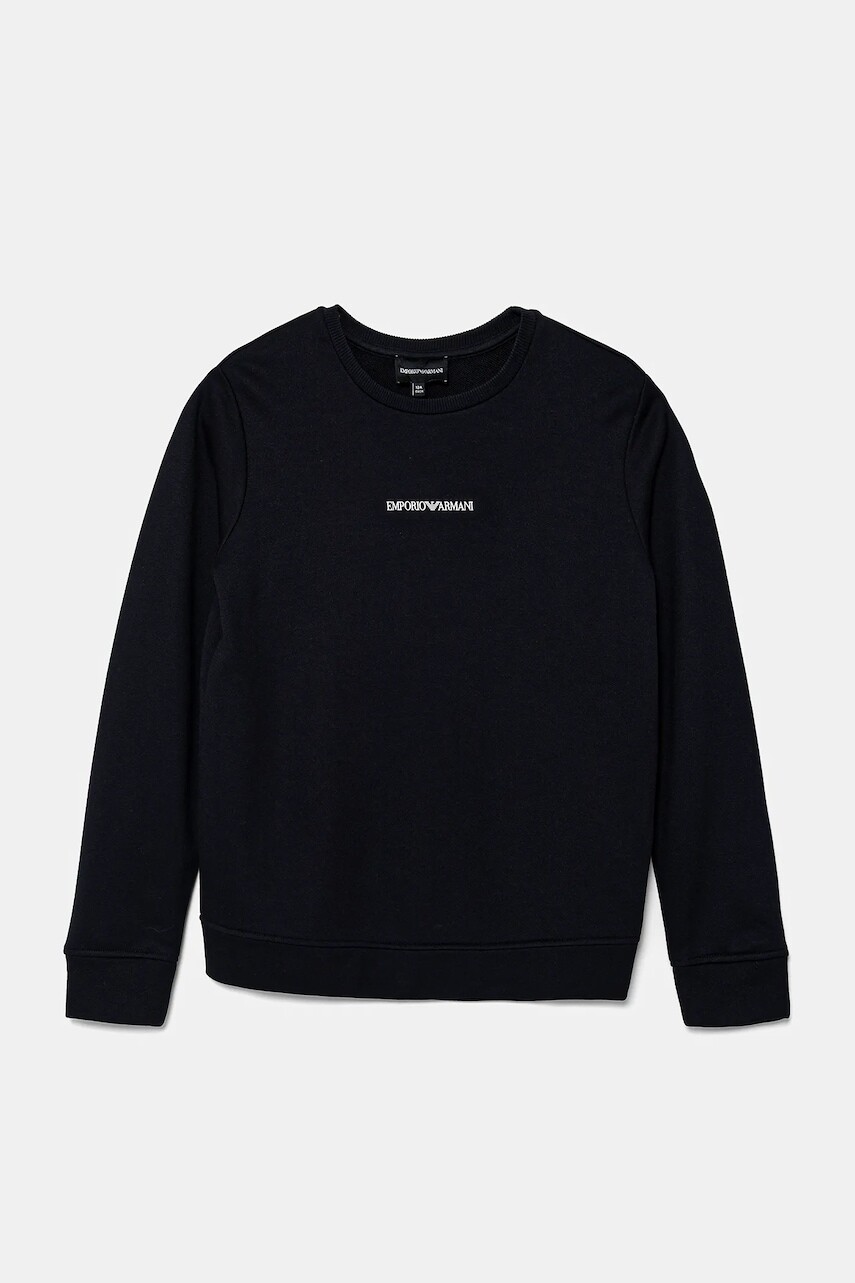 Detská mikina Emporio Armani tmavomodrá farba, jednofarebná, EB000302 AF14681