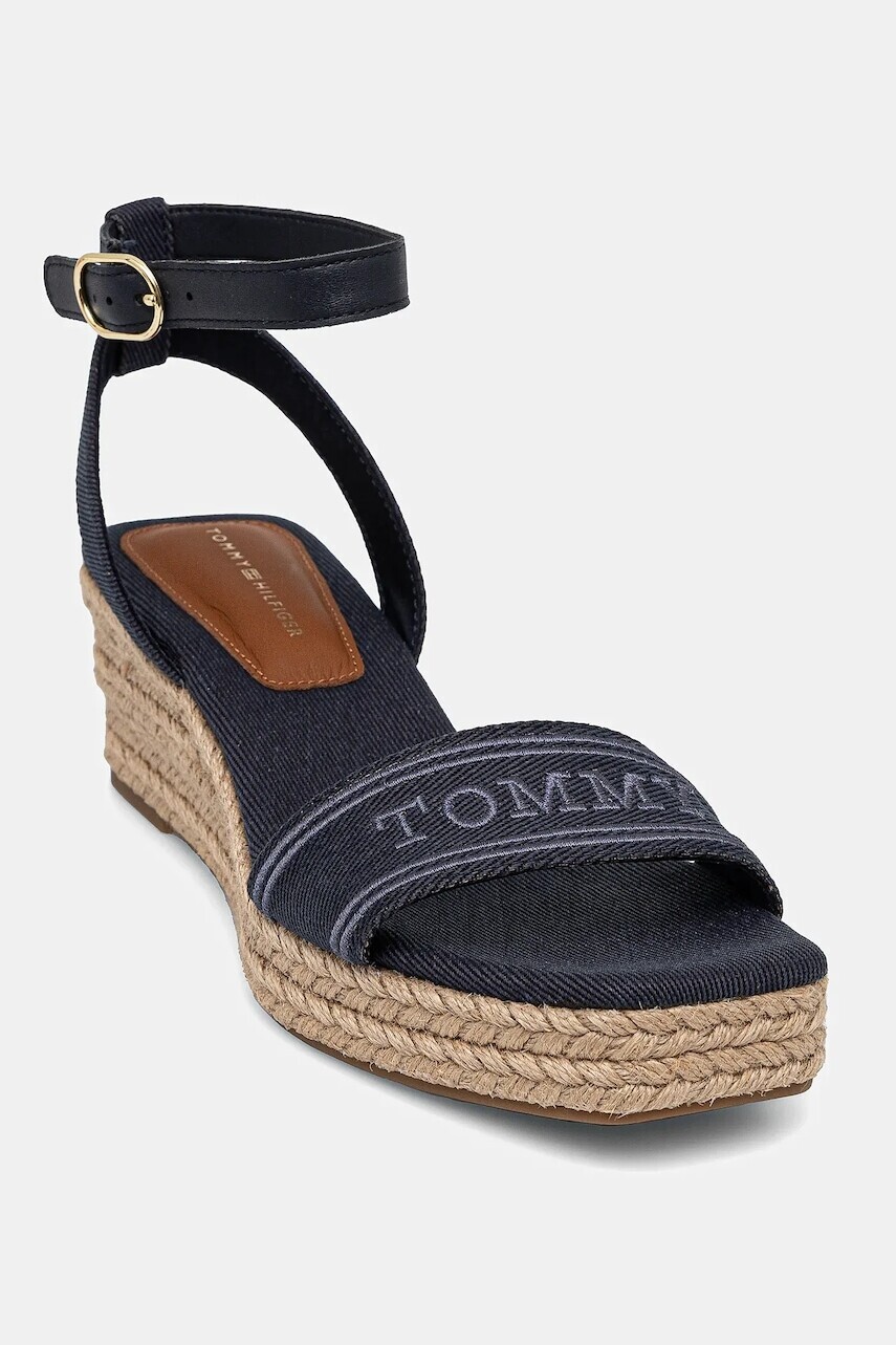 Sandále Tommy Hilfiger TOMMY HILFIGER ESPAD MID WEDGE tmavomodrá farba, FW0FW08805