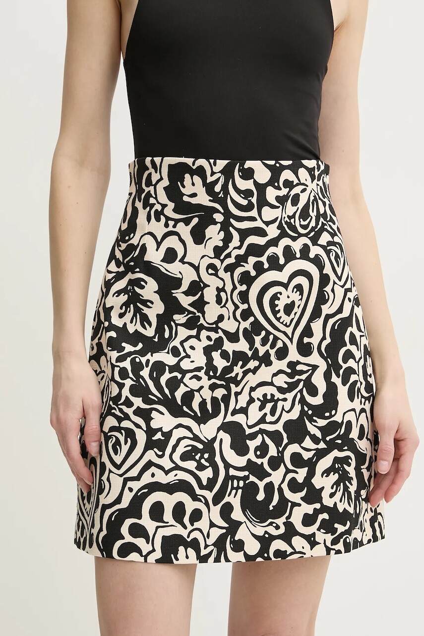 Sukňa Weekend Max Mara béžová farba, mini, rovný strih, 2515101052600