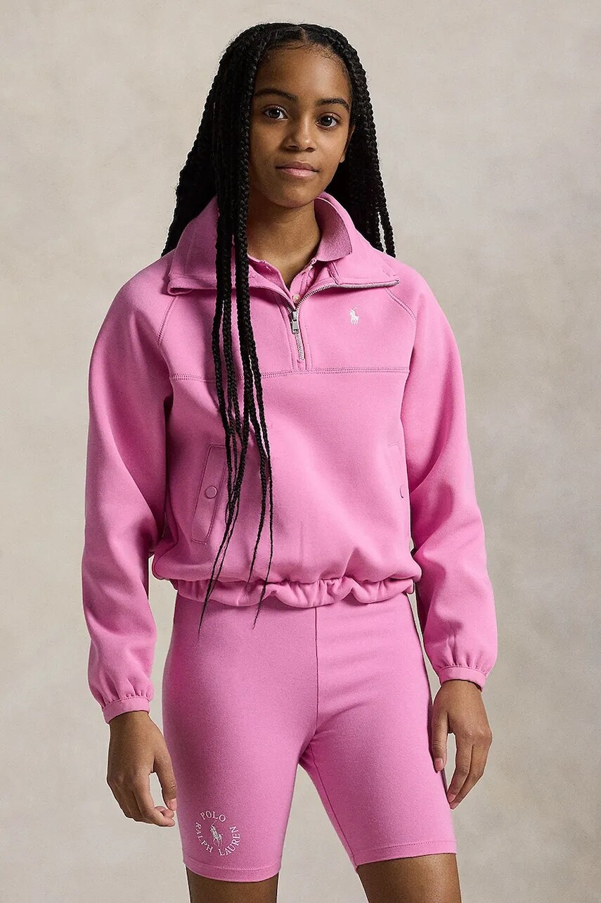 Detská mikina Polo Ralph Lauren fialová farba, jednofarebná, 313965052001