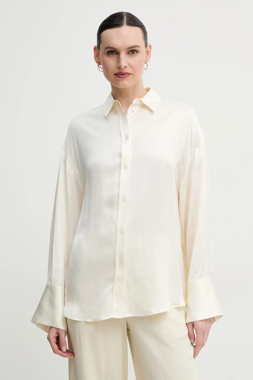 Košeľa 2NDDAY Clarose dámska, béžová farba, regular, s klasickým golierom, 2252132215