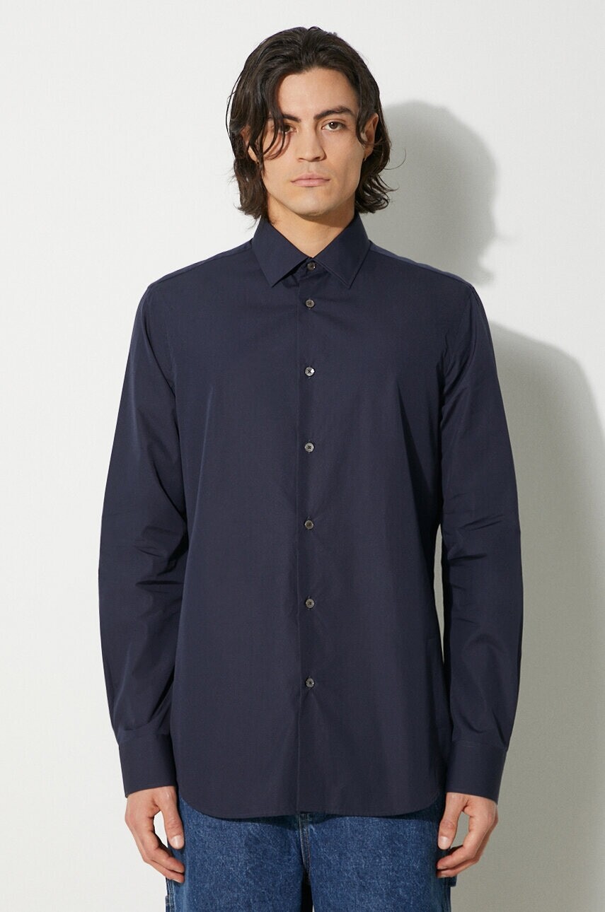 Bavlnená košeľa Paul Smith pánska, tmavomodrá farba, regular, s klasickým golierom, M1R-800P2-L00050
