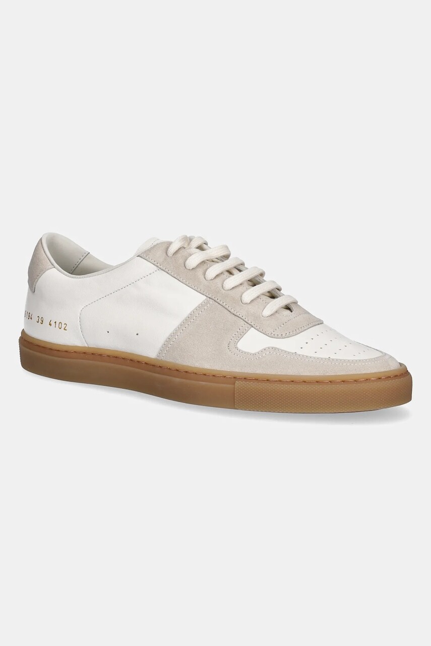 Kožené tenisky Common Projects Bball Duo Slim dámske, béžová farba, 6194