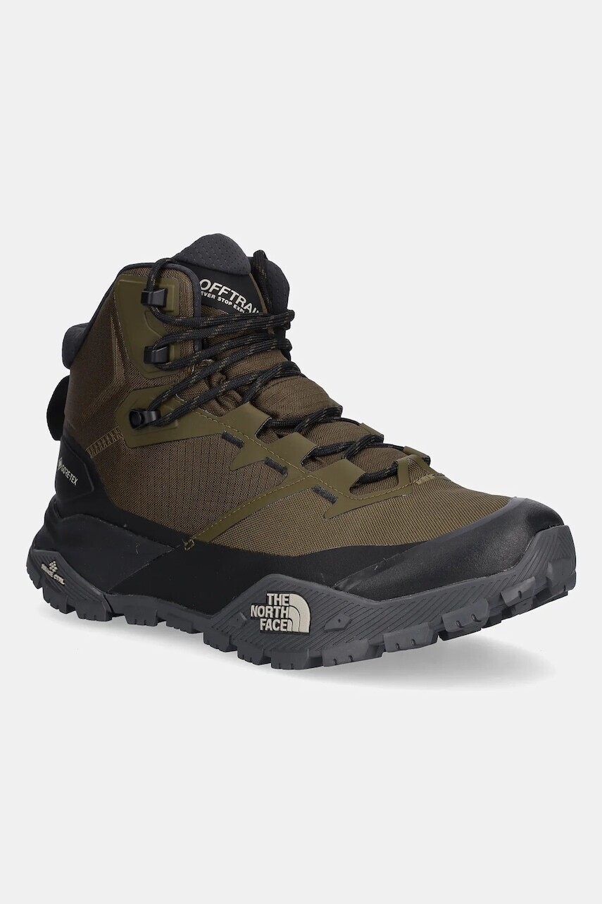 Topánky The North Face Offtrail Hike Mid Gore-Tex pánske, zelená farba, NF0A8AET7R81