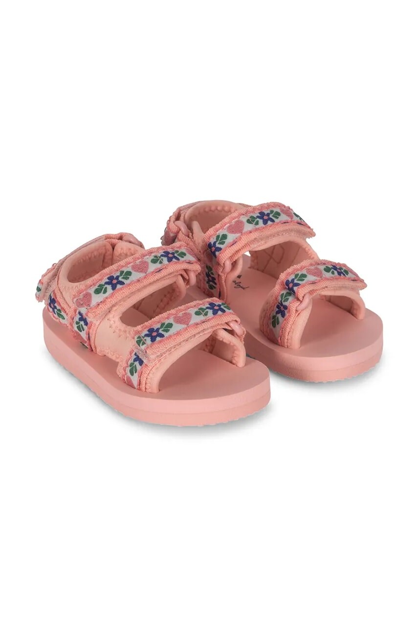 Detské sandále Konges Sløjd SUN SANDAL PRINTED ružová farba, KS102561
