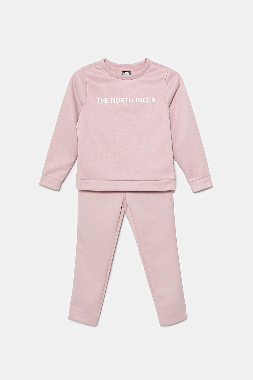 Tepláková súprava The North Face KID POLY SET ružová farba, NF0A89H30UI1