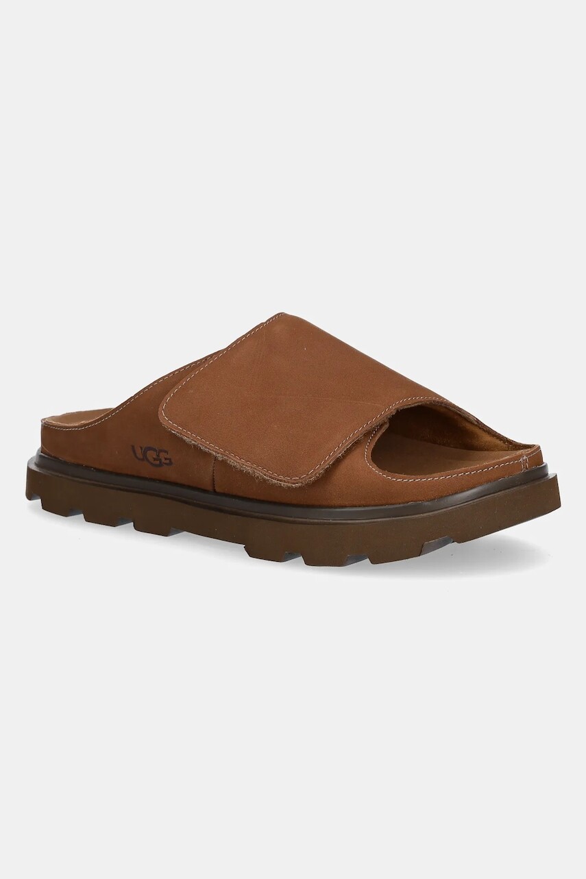 Šľapky UGG Solano Slide pánske, hnedá farba, 1167651-CHE