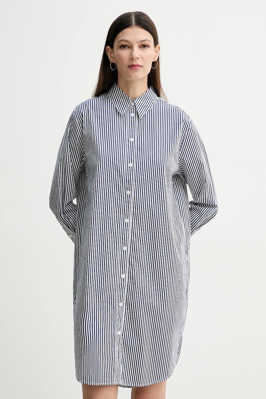 Bavlnené šaty Marc O'Polo tmavomodrá farba, mini, oversize, 502081321047