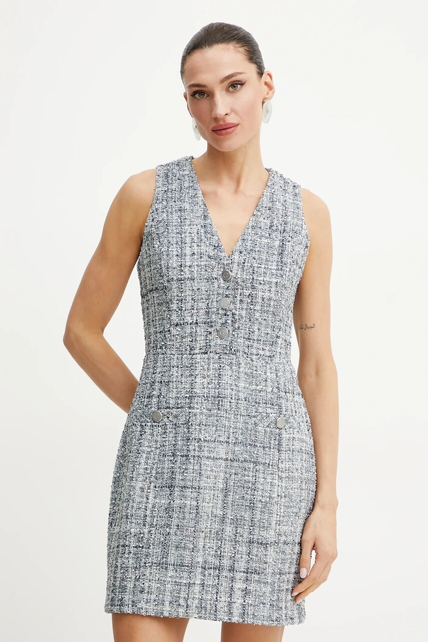 Šaty Guess SADIE tmavomodrá farba, mini, priliehavá, W5GK0E WH7I0