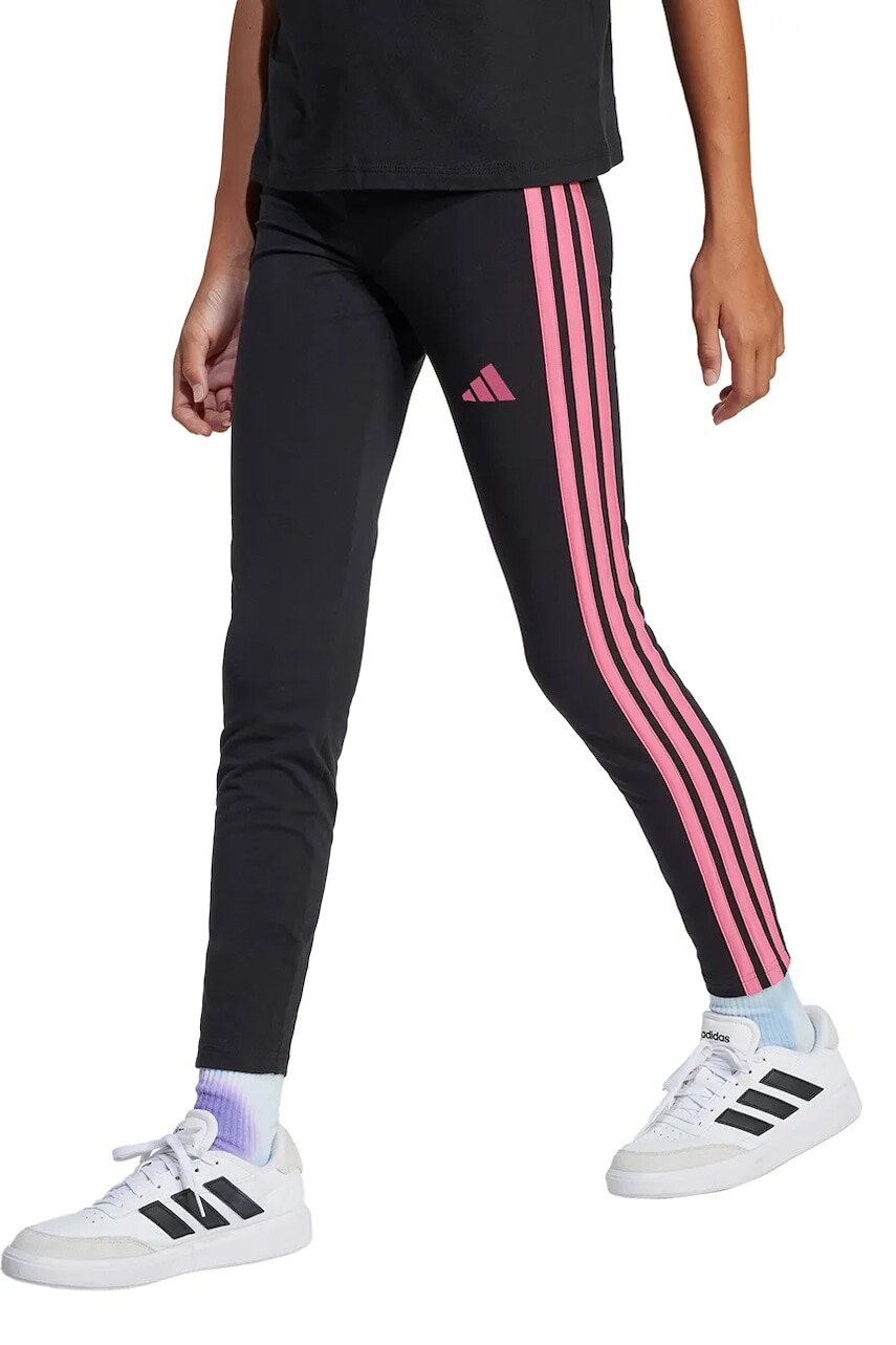 Detské legíny adidas čierna farba, s potlačou, JY0569
