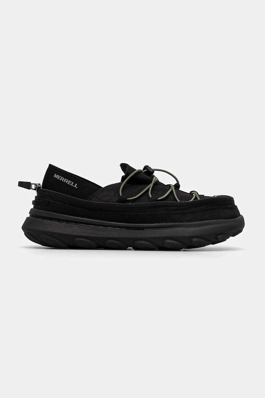 Topánky Merrell 1TRL Hut Moc 2 Packable Zip Off Se pánske, čierna farba, J006543