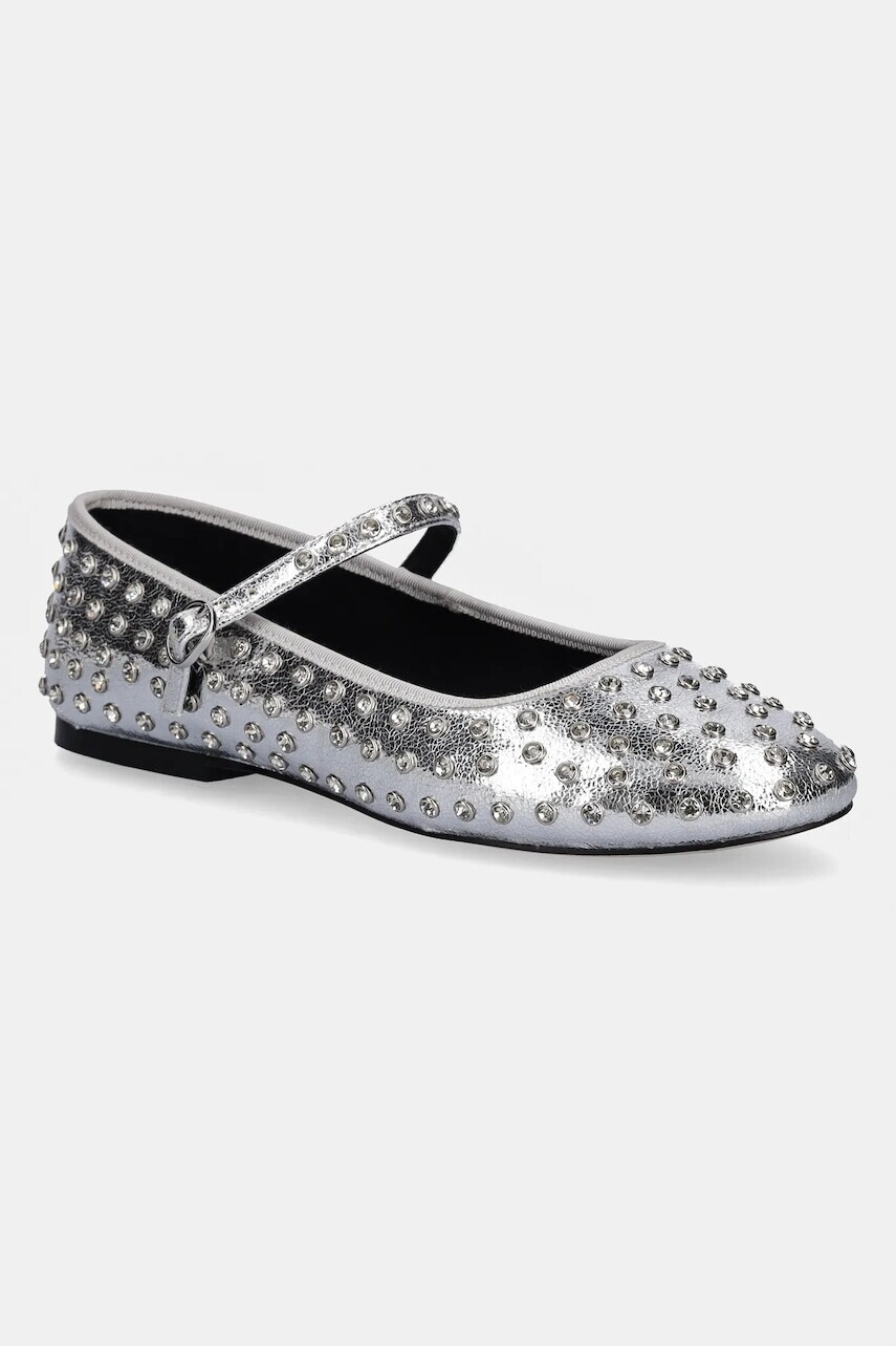Baleríny Steve Madden Vinetta-R strieborná farba, SM11003147