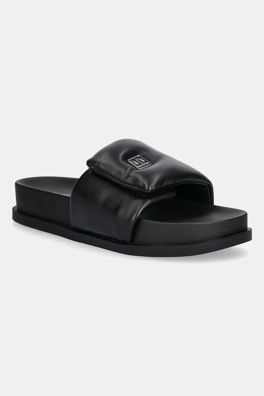 Šľapky Armani Exchange čierna farba, XDP061 XV926 00002
