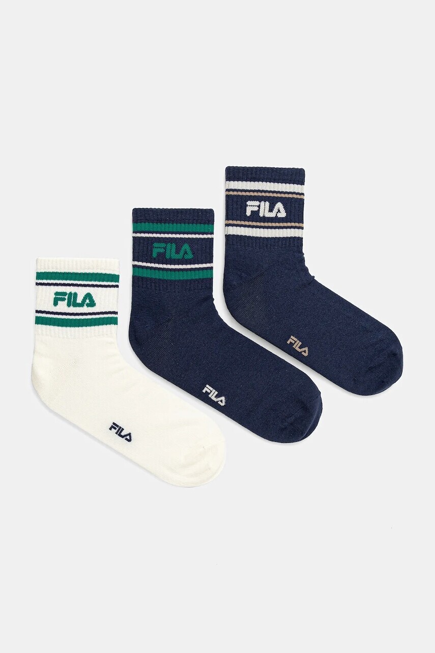 Ponožky Fila 3-pak tmavomodrá farba, F5609
