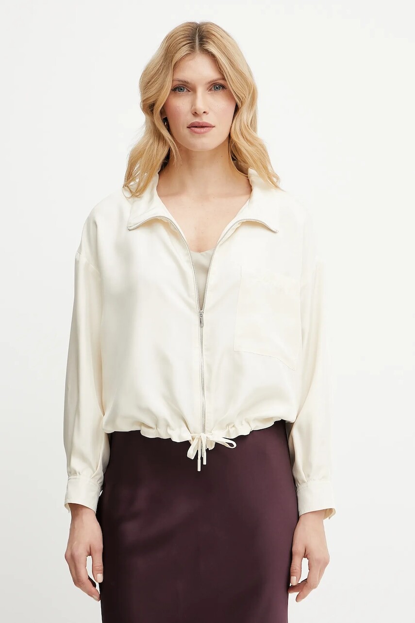 Hodvábna blúzka Marella PRESIDE béžová farba, jednofarebná, 2513041065200