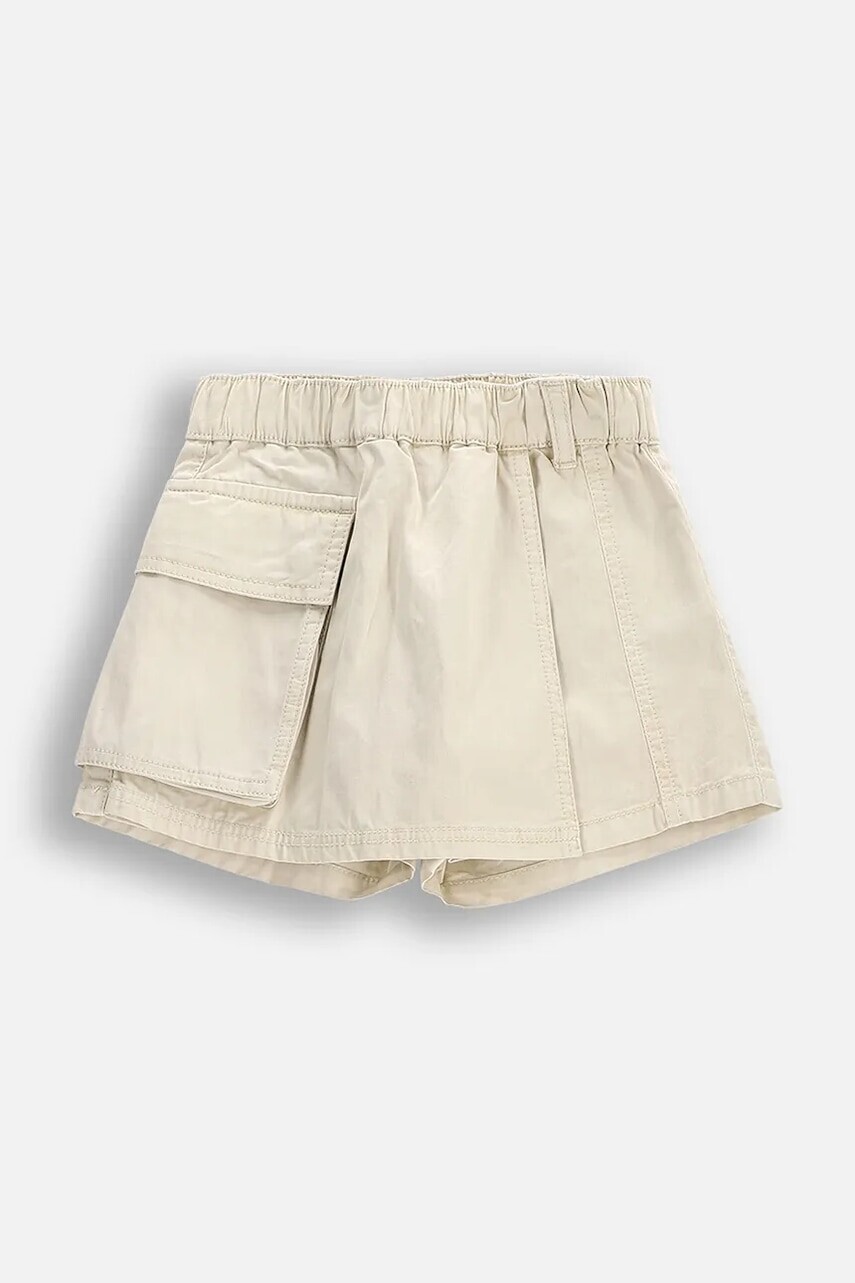 Bavlnené sukňo-nohavice Coccodrillo béžová farba, mini, áčkový strih, DREAM DIARIES GIRL KIDS