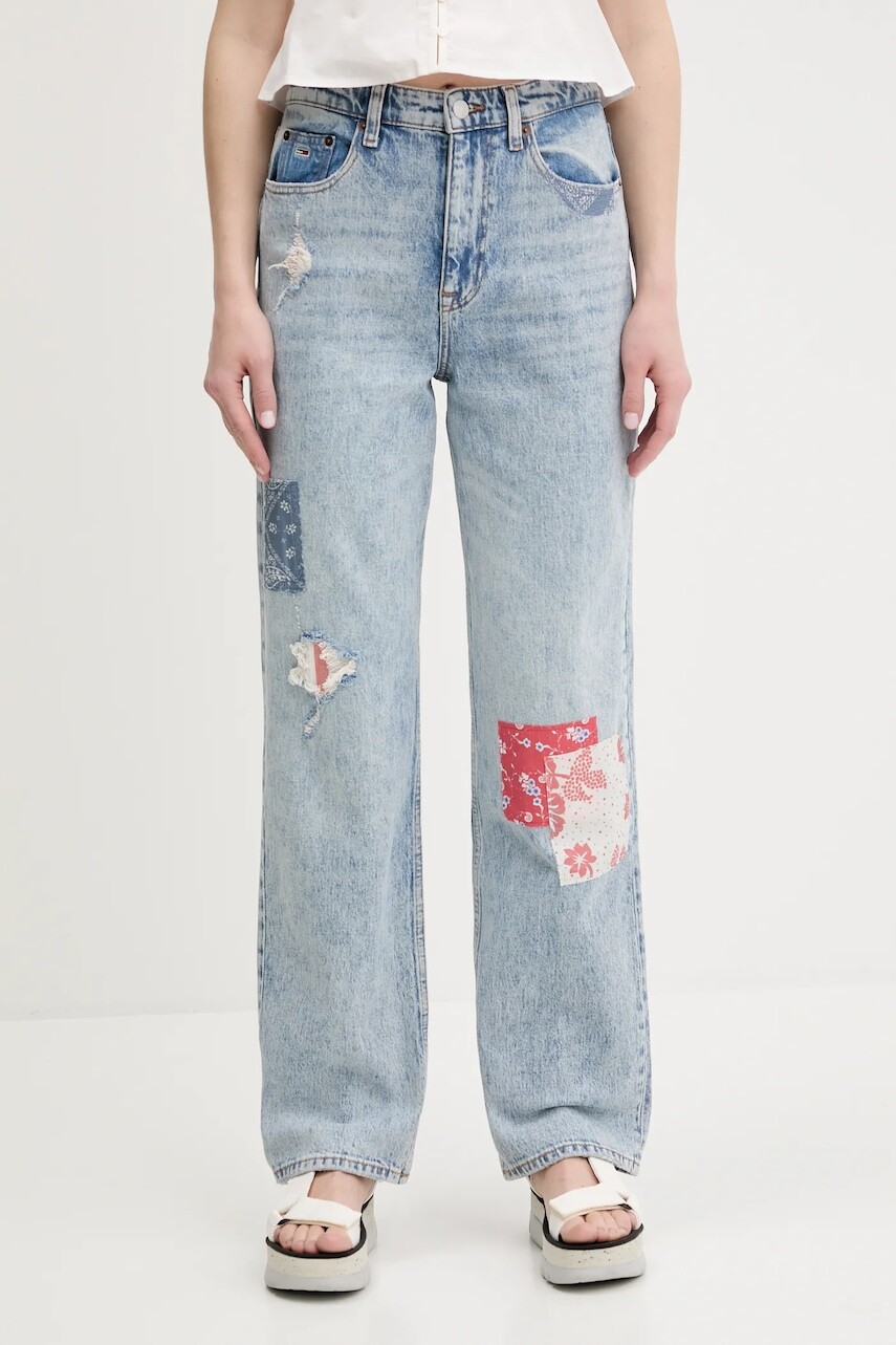 Rifle Tommy Jeans vysoký pás, DW0DW20017