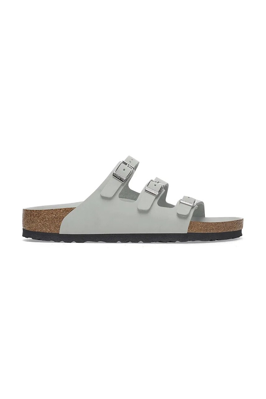 Nubukové šľapky Birkenstock Florida HEX šedá farba, 1029450