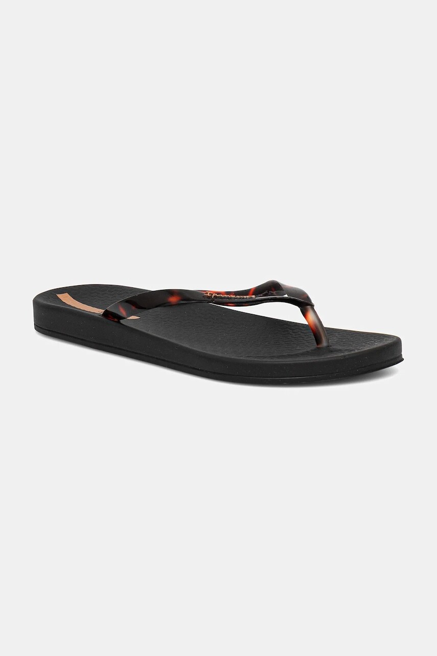 Šľapky Ipanema ANAT CONNECT čierna farba, na plochom podpätku, 83648-AR100