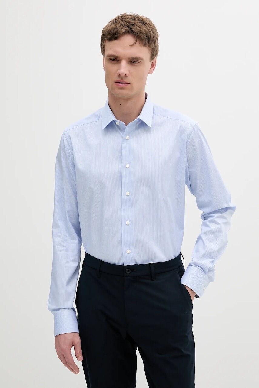 Bavlnená košeľa Eton slim, s klasickým golierom, 100012744
