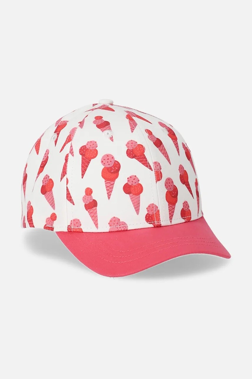 Šiltovka Coccodrillo biela farba, s potlačou, ACCESSORIES SUMMER GIRL