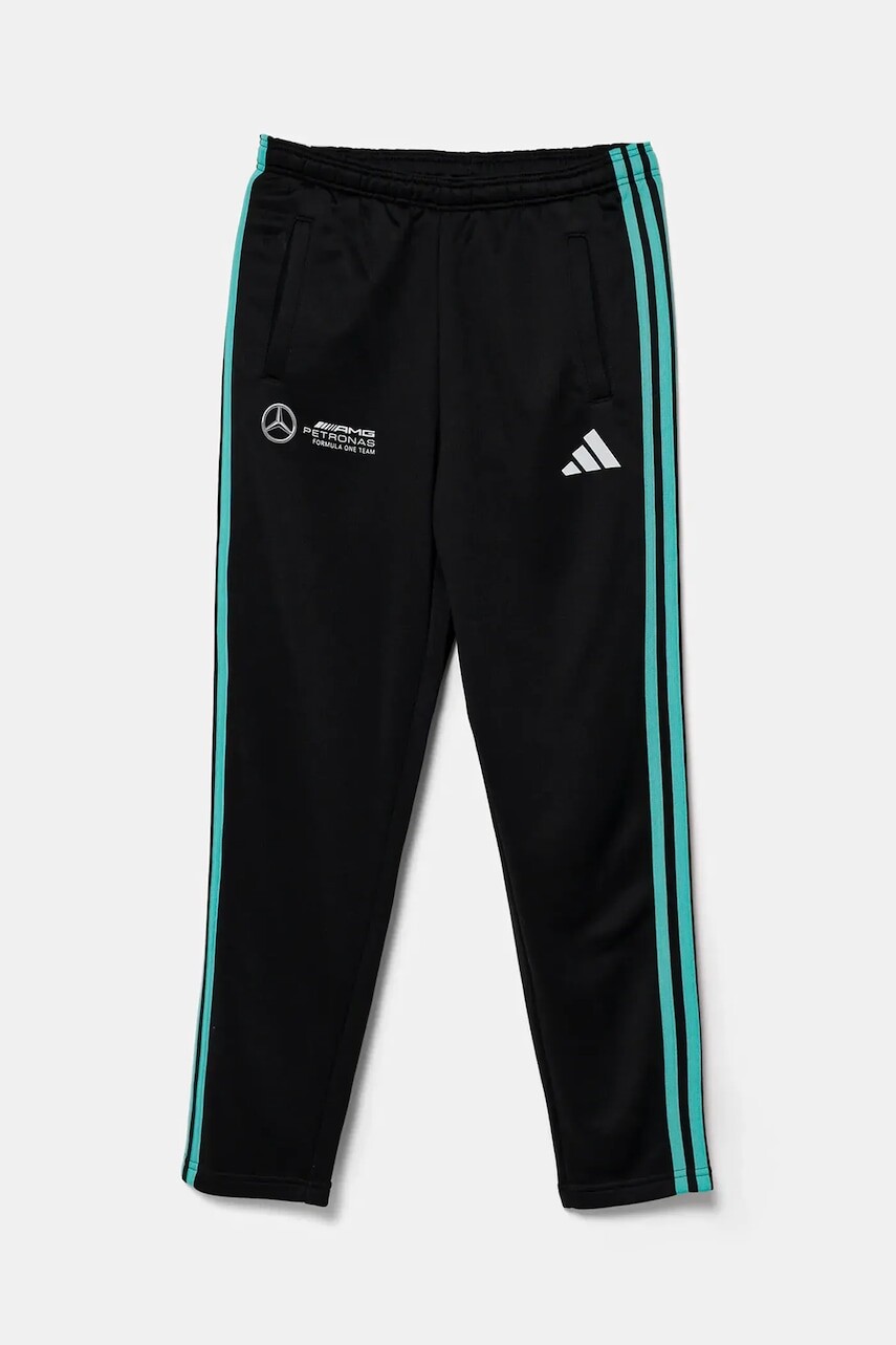 Detské tepláky adidas Performance MER DNA čierna farba, s nášivkou, JV5431