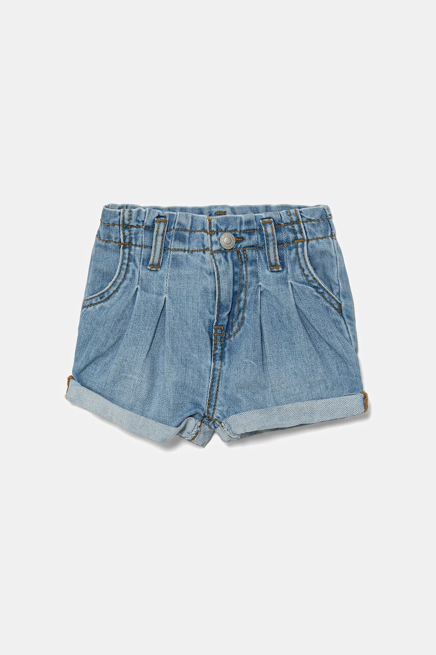 Detské rifľové krátke nohavice Levi's PLEAT PAPER BAG SHORT jednofarebné, 1EM255