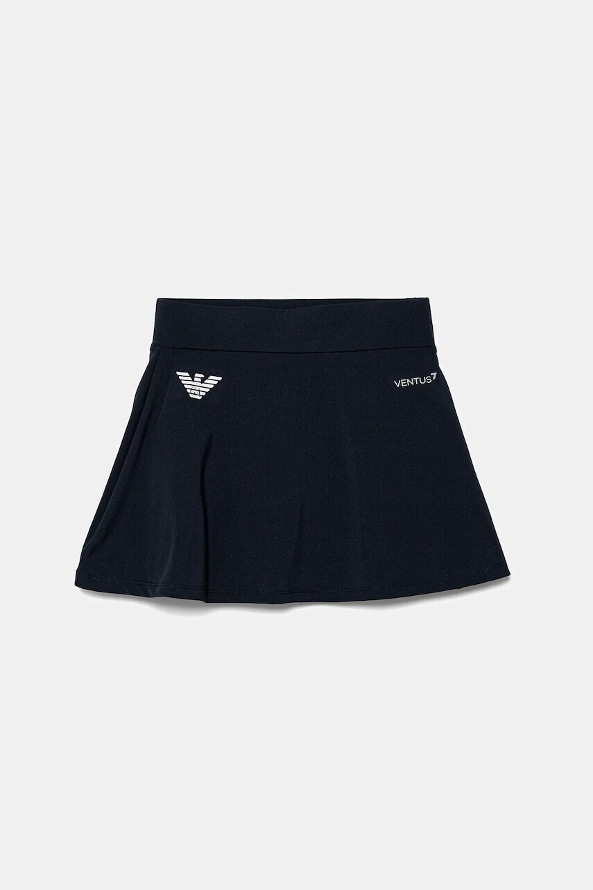 Dievčenská sukňa EA7 Emporio Armani tmavomodrá farba, mini, áčkový strih, 7G000109 AF12509