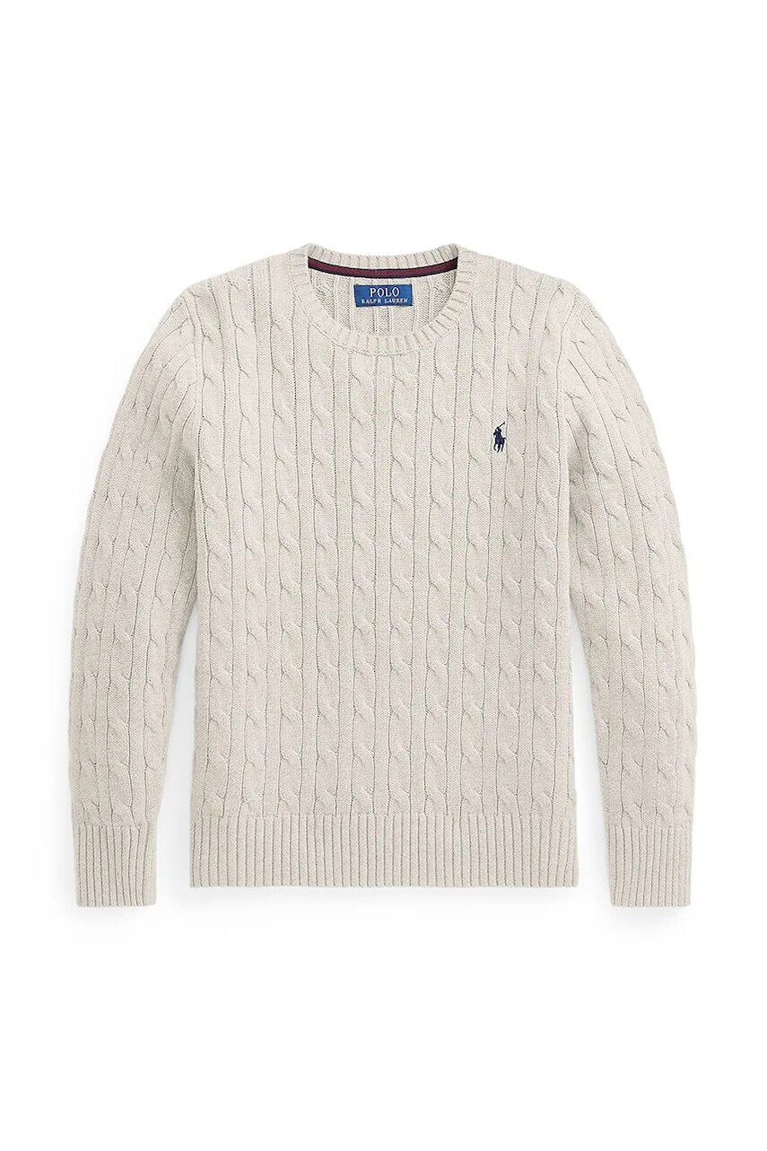 Bavlnený sveter Polo Ralph Lauren biela farba, ľahké, 323702674024