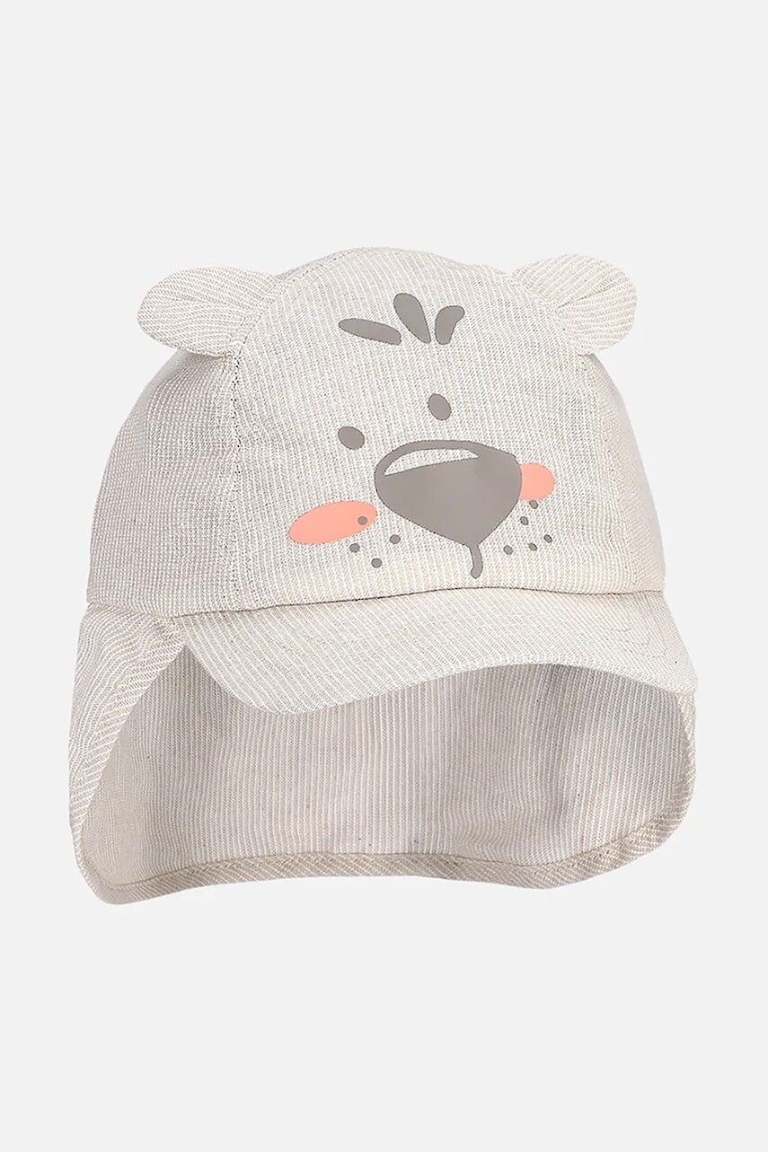Detská baseballová čiapka Coccodrillo béžová farba, s potlačou, ACCESSORIES SUMMER BOY