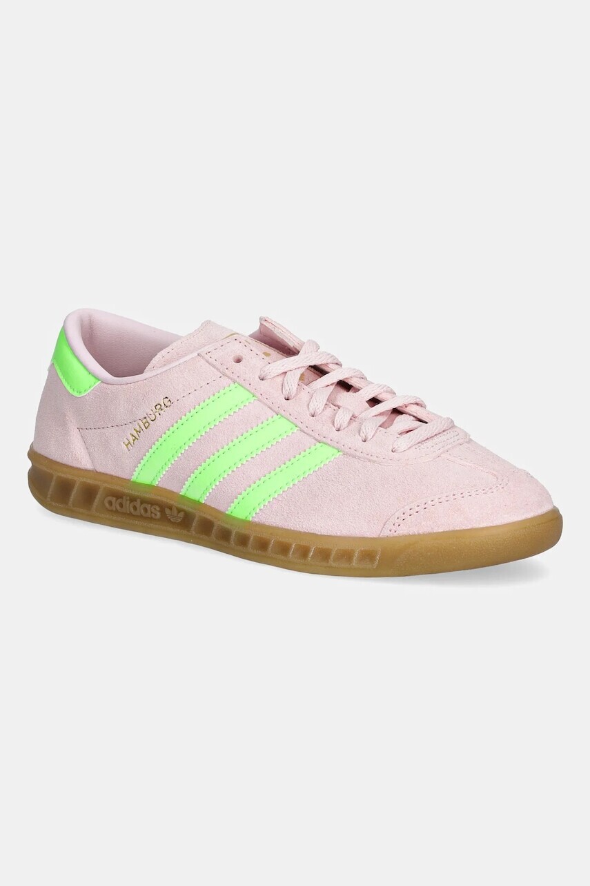 Semišové tenisky adidas Originals Hamburg W ružová farba, JS0683