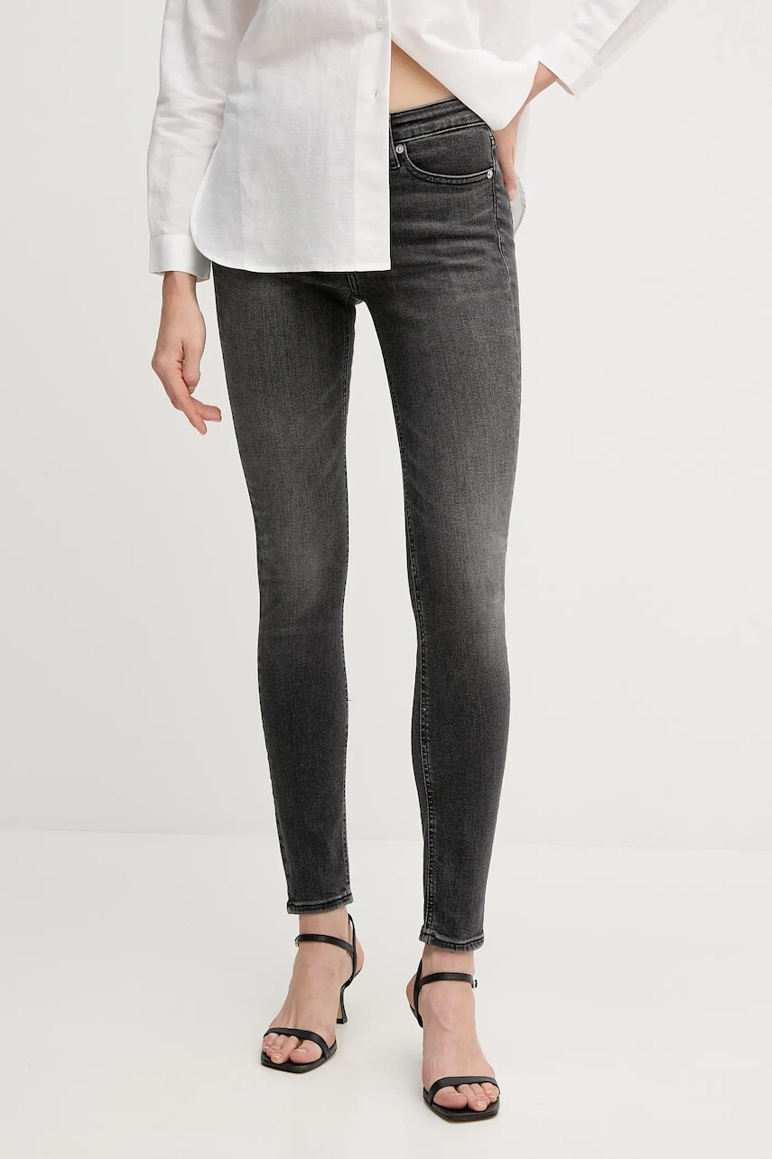 Rifle Calvin Klein Jeans čierna farba, J20J225114