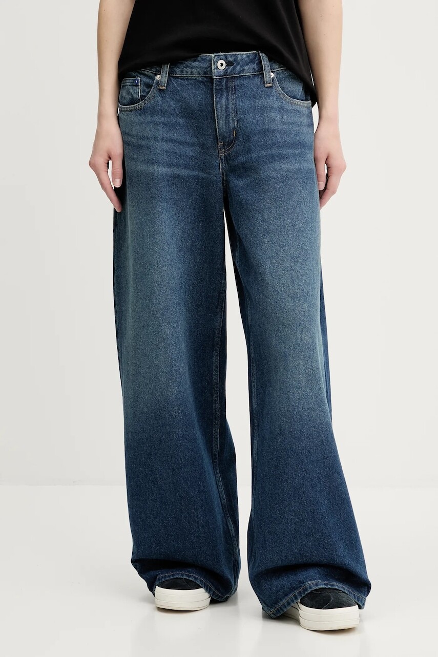 Rifle Karl Lagerfeld Jeans tmavomodrá farba, A3W10079