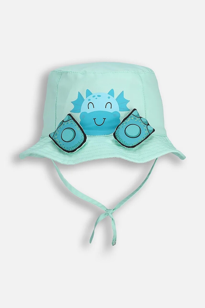 Detský bavlnený klobúk Coccodrillo tyrkysová farba, bavlnené, ACCESSORIES SUMMER BOY