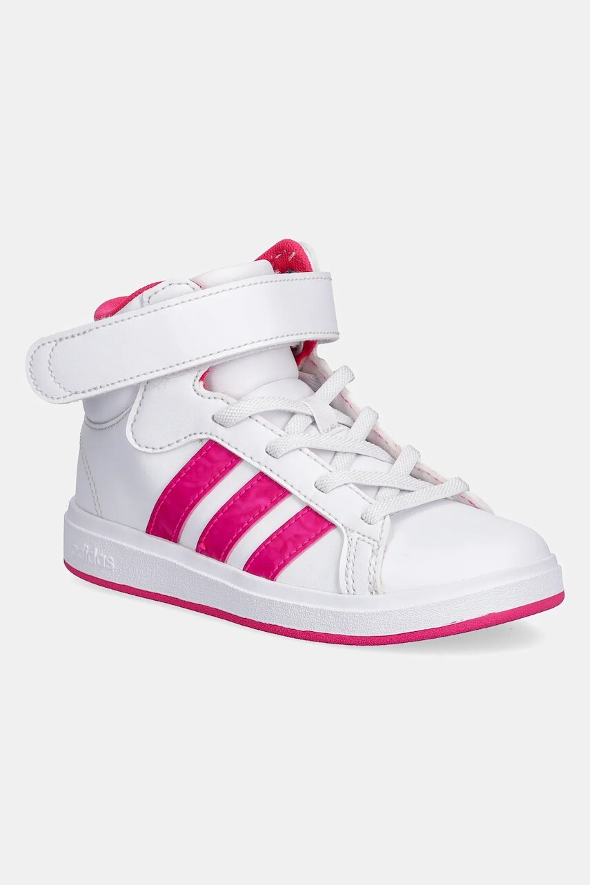 Detské tenisky adidas GRAND COURT MID biela farba, JR0806