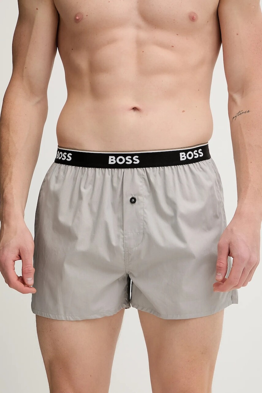 Bavlnené boxerky BOSS 2-pak čierna farba, 50545913