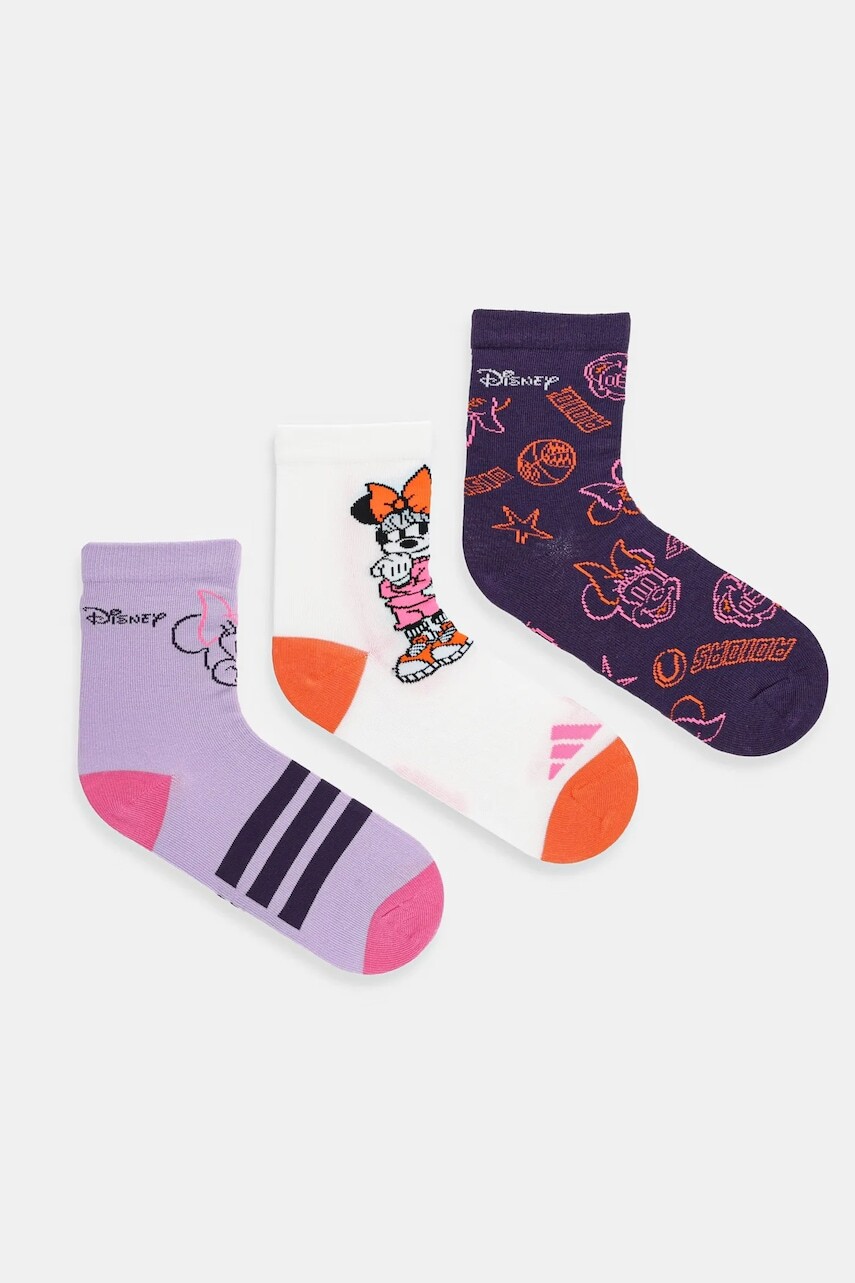 Detské ponožky adidas Performance 3-pak fialová farba, JM1826